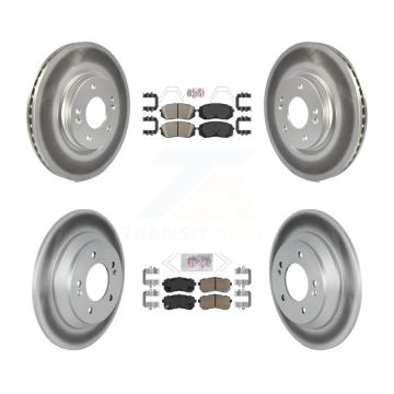 Front Rear Ceramic Pad Coated Brake Rotors Kit For Hyundai Kona Ultimate Limited with FWD KGA-105097