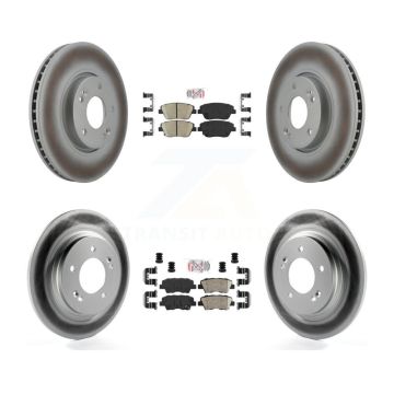 Front Rear Ceramic Pads And Coated Disc Brake Rotors Kit For Hyundai Sonata KGA-105099