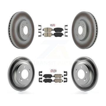 Front Rear Ceramic Pads And Coated Disc Brake Rotors Kit For Hyundai Sonata KGA-105102