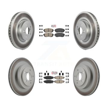 Front Rear Ceramic Pads And Coated Disc Brake Rotors Kit For Subaru Legacy KGA-105111