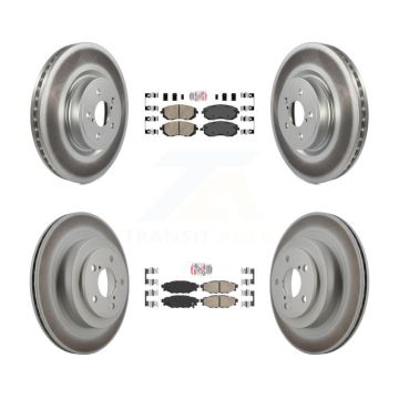 Front Rear Ceramic Pads And Coated Disc Brake Rotors Kit For Subaru Legacy KGA-105112