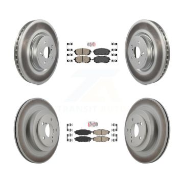 Front Rear Ceramic Pads And Coated Disc Brake Rotors Kit For Subaru Legacy KGA-105113