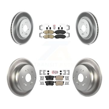 Front Rear Ceramic Pads And Coated Disc Brake Rotors Kit For Acura RDX KGA-105118