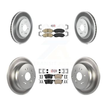 Front Rear Ceramic Pads And Coated Disc Brake Rotors Kit For Acura RDX KGA-105119