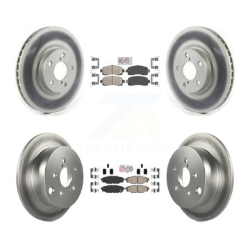 Front Rear Ceramic Pads And Coated Disc Brake Rotors Kit For Subaru Impreza KGA-105126