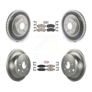 Front Rear Ceramic Pads And Coated Disc Brake Rotors Kit For Subaru Impreza KGA-105128