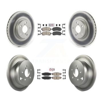 Front Rear Ceramic Pads And Coated Disc Brake Rotors Kit For Subaru Impreza KGA-105129