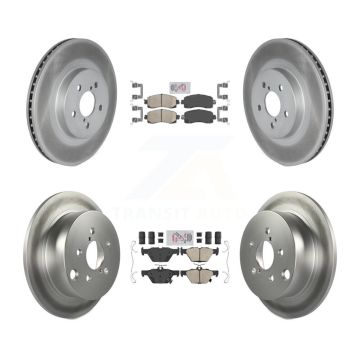 Front Rear Ceramic Pads And Coated Disc Brake Rotors Kit For Subaru Crosstrek KGA-105132