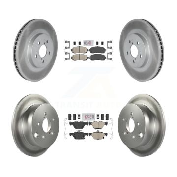 Front Rear Ceramic Pads And Coated Disc Brake Rotors Kit For Subaru Crosstrek KGA-105133