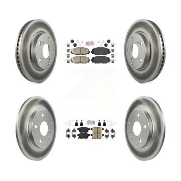 Front Rear Ceramic Pads And Coated Disc Brake Rotors Kit For 2008-2015 Scion xB KGA-105134