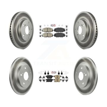 Front Rear Ceramic Pads And Coated Disc Brake Rotors Kit For 2008-2015 Scion xB KGA-105135
