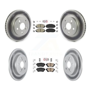 Front Rear Ceramic Pads And Coated Disc Brake Rotors Kit For Toyota Corolla KGA-105147