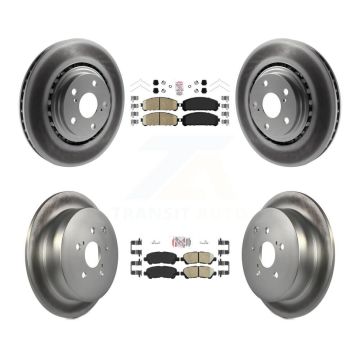 Front Rear Ceramic Pads And Coated Disc Brake Rotors Kit For Toyota Highlander KGA-105176