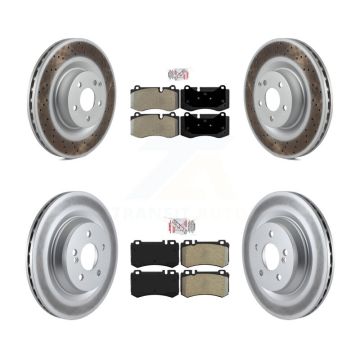 Front Rear Semi-Metallic Pad Coat Brake Rotors Kit For Mercedes-Benz S600 Armored Vehicle KGA-105179