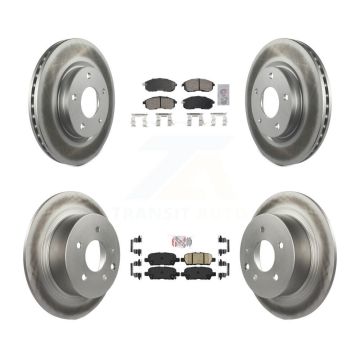 Front Rear Ceramic Pads And Coated Disc Brake Rotors Kit For Nissan Sentra KGA-105185