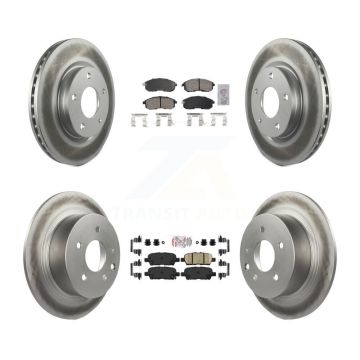 Front Rear Ceramic Pads And Coated Disc Brake Rotors Kit For Nissan Sentra KGA-105187