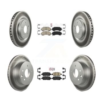 Front Rear Ceramic Pads And Coated Disc Brake Rotors Kit For Nissan Rogue KGA-105189