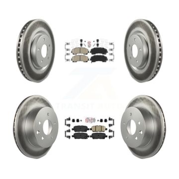 Front Rear Ceramic Pads And Coated Disc Brake Rotors Kit For Nissan Rogue KGA-105190