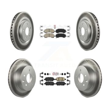 Front Rear Ceramic Pads And Coated Disc Brake Rotors Kit For Nissan Rogue KGA-105191