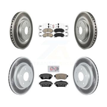 Front Rear Ceramic Pad Coat Brake Rotors Kit For Nissan Rogue With Electric Parking KGA-105200