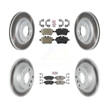 Front Semi-Metallic Rear Ceramic Pad Coat Brake Rotor Kit For Mini Cooper Countryman Base KGA-105209