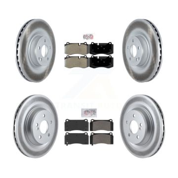 Front Rear Semi-Metallic Pad Coat Disc Brake Rotors Kit For 2011-2014 Mercedes-Benz CL550 KGA-105224