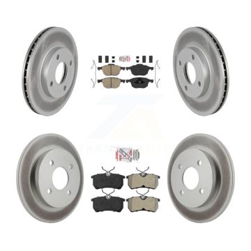 Front Ceramic Rear Semi-Metallic Pad Coat Brake Rotor Kit For 04 Ford Focus From 05 KGA-105228