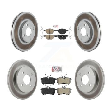 Front Ceramic Rear Semi-Metallic Pad Coat Brake Rotor Kit For Ford Focus Disc rear brakes KGA-105232