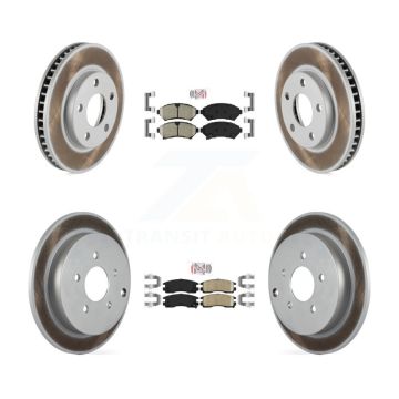 Front Rear Ceramic Pad Coat Brake Rotor Kit For Pontiac Montana FWD with Disc rear brakes KGA-105233