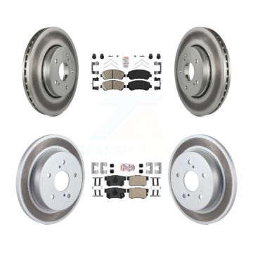 Front Rear Ceramic Pads And Coated Disc Brake Rotors Kit For 2010-2013 Suzuki Kizashi KGA-105236
