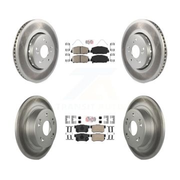 Front Rear Ceramic Pads And Coated Disc Brake Rotors Kit For 2016 Acura ILX KGA-105253