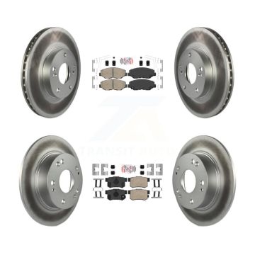 Front Rear Ceramic Pads And Coated Disc Brake Rotors Kit For Honda Accord KGA-105258