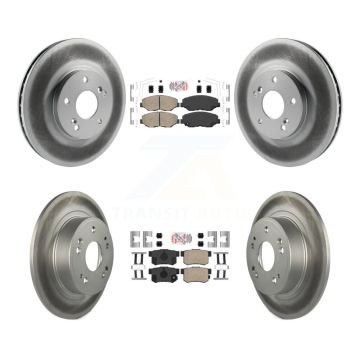 Front Rear Ceramic Pads And Coated Disc Brake Rotors Kit For Honda Accord KGA-105260
