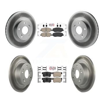 Front Rear Ceramic Pads And Coated Disc Brake Rotors Kit For Honda Accord KGA-105264