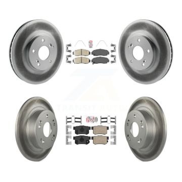 Front Rear Ceramic Pads And Coated Disc Brake Rotors Kit For Honda Accord KGA-105273
