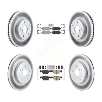 Front Rear Ceramic Pads And Coated Disc Brake Rotors Kit For 2015 Subaru Legacy 2.5L KGA-105281