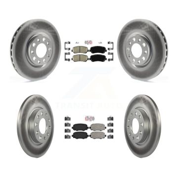 Front Rear Ceramic Pads And Coated Disc Brake Rotors Kit For Chrysler 200 KGA-105306
