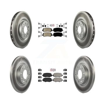 Front Rear Ceramic Pads And Coated Disc Brake Rotors Kit For Chrysler 200 KGA-105308