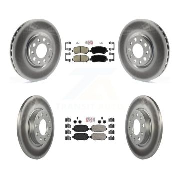 Front Rear Ceramic Pads And Coated Disc Brake Rotors Kit For Chrysler 200 KGA-105309