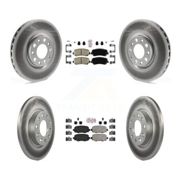 Front Rear Ceramic Pads And Coated Disc Brake Rotors Kit For Chrysler 200 KGA-105310
