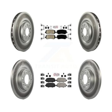 Front Rear Ceramic Pads And Coated Disc Brake Rotors Kit For Chrysler 200 KGA-105311