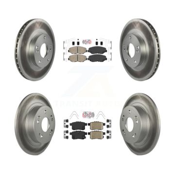 Front Rear Ceramic Pads And Coated Disc Brake Rotors Kit For Honda Accord KGA-105314