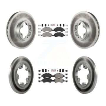 Front Rear Semi-Metallic Pad Coated Disc Brake Rotor Kit For Ford Transit-250 Transit-150 KGA-105316