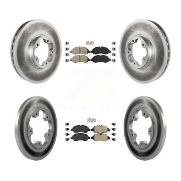 Front Rear Semi-Metallic Pad Coated Disc Brake Rotor Kit For Ford Transit-250 Transit-150 KGA-105319