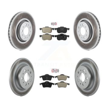 Front Rear Semi-Metallic Pads And Coated Disc Brake Rotors Kit For Volvo S60 KGA-105335