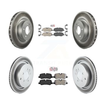 Front Rear Semi-Metallic Pad Coat Brake Rotor Kit For Land Rover Range Sport Supercharged KGA-105337