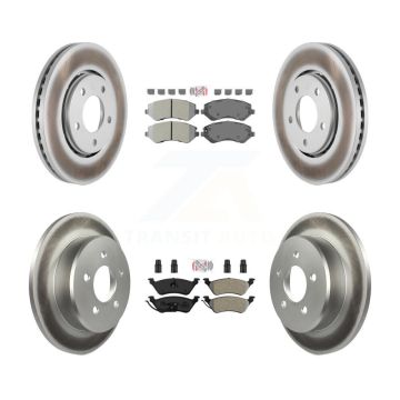 Front Rear Semi-Metallic Pad Coat Brake Rotor Kit For Dodge Caravan Grand Chrysler Town & KGA-105342