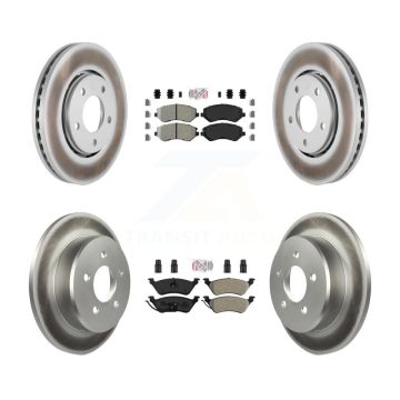 Front Rear Semi-Metallic Pad Coat Brake Rotor Kit For Dodge Caravan Grand Chrysler Town & KGA-105343
