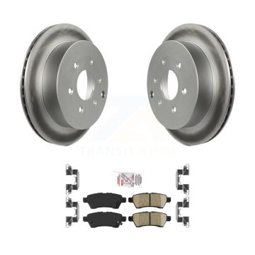 Rear Coated Disc Brake Rotors And Ceramic Pads Kit For 2006-2007 Nissan Xterra KGA-105354