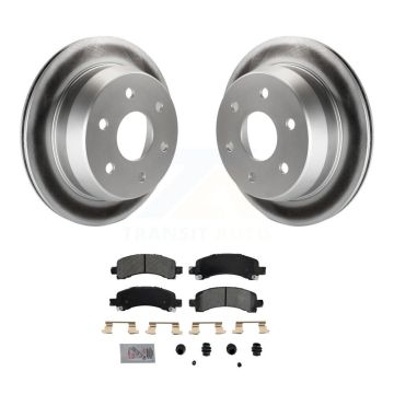 Rear Coated Brake Rotors Semi-Metallic Pad Kit For 2002 Chevrolet Avalanche 1500 Suburban KGA-105358
